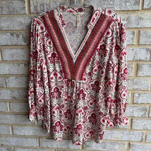 Matilda Jane Heart to Heart Daydream 3/4 Sleeve Floral Blouse  Women's Size S.